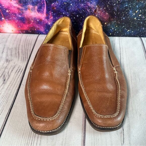 Sandro Limited Leather Driving Loafer Men Sz 11 D Brown Tan Designer Career - Picture 2 of 10